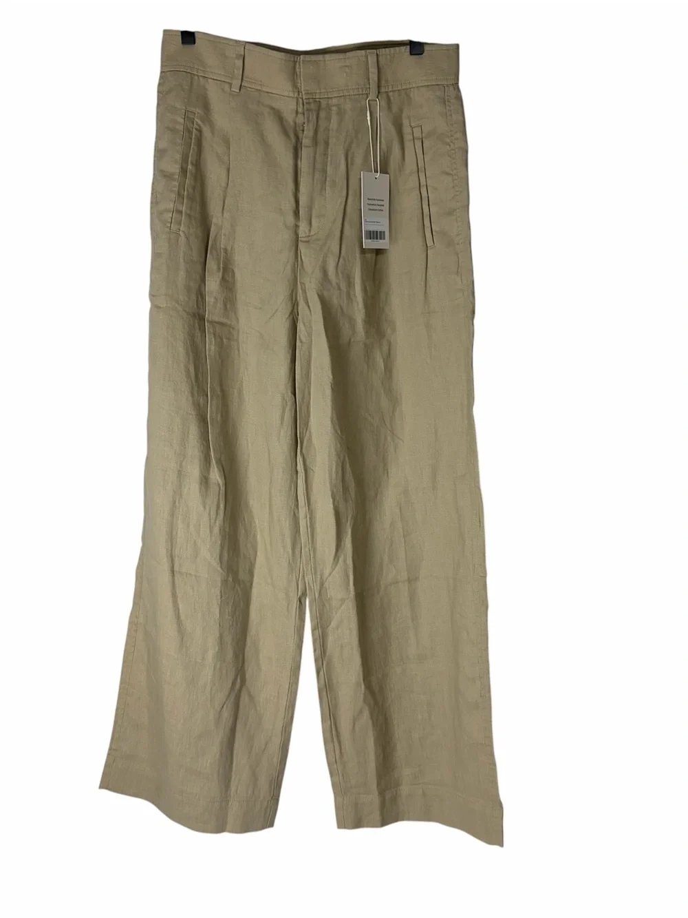 Everlane The Linen Way High Drape Pant Trench coat Khaki  Size 8 NWT